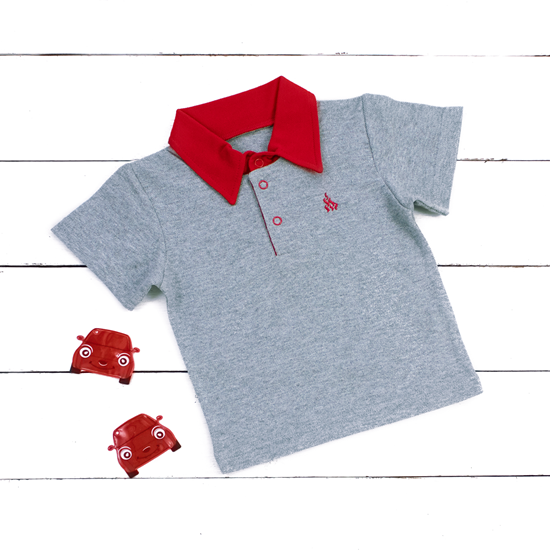 Футболка-поло серая