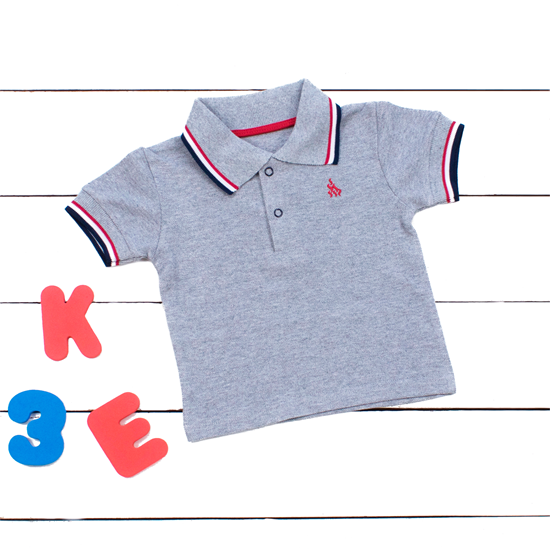 Футболка-поло серая