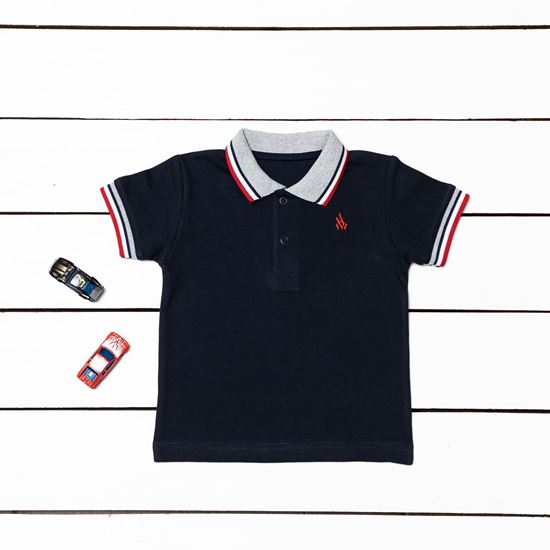 Футболка-поло синяя