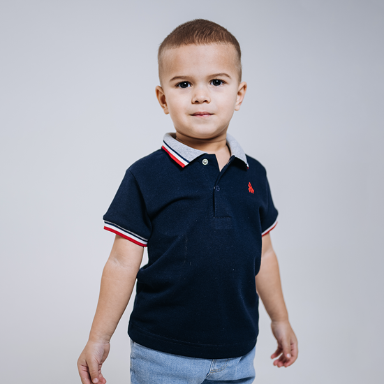 Футболка-поло синяя