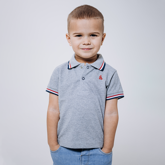 Футболка-поло серая