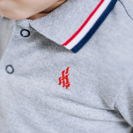 Футболка-поло серая