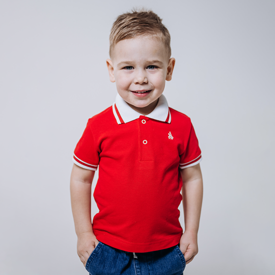 Футболка-поло красная